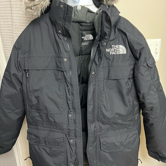 Men’s North Face Thick Parka with face shield n hood men’s medium - Picture 1 of 12